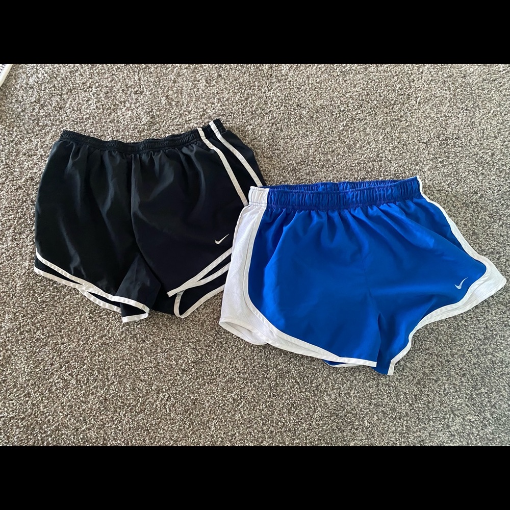 Blue and black Nike shorts size medium